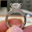 Một thế giới| Phụ nữ Đính Đá Cubic Zirconia Đính Đá dát Cưới Nhẫn Đính Hôn Trang Sức