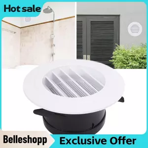 Belleshopp Hyuduo Nắp lỗ thông hơi tròn 100mm ABS Lưới tản nhiệt xiên xiên cho phòng tắm văn phòng Chắc chắn và dễ dàng vệ sinh trong thời tiết Thông gió thích hợp