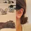 PNPIA- Cutout Zircon Pha Lê Bướm Bông Tai Nữ Bé Gái Tiệc Cưới Mới Mỹ Món Quà Trang Sức