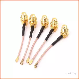 Ngôi Sao 5 Chiếc SMA Nữ Góc Phải Đến Ufl IPX RF Đồng Trục Adapter RG178 Pigtail Cab