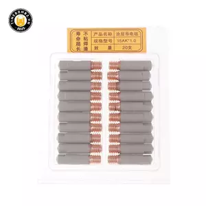{TB & Bag} 2 Cái / bộ Đầu tiếp xúc hàn 15AK Lớp phủ mới Bảo vệ đầu phun khí 25mm M6 Đầu phun khí 0,8mm-1mm Bộ phận công cụ hàn mỏ hàn MIG.