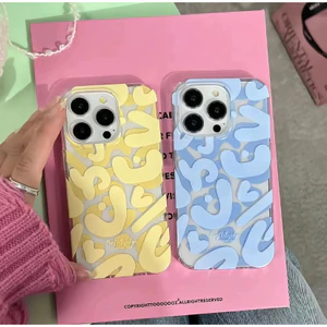 Ốp lưng mềm nền trong suốt in đầy trái tim cho iPhone17promax 16/15/14plus 13/12/11Pro