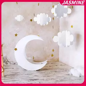 JASMINE 16 Cái 3D Đám Mây Trang Trí Đám Mây Treo Trắng Cho Trần Đám Mây Trang Trí Tiệc Đám Mây Đồ Trang Trí Treo Trần Trang Trí JASMINE