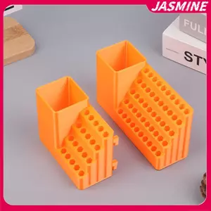 JASMINE 1 Máy Khoan Giá Đỡ 20 / 50 Lỗ Bit Tổ Chức Tua Vít Đầu Lưu Trữ Hộp Dụng Cụ Lỗ Ban Tua Vít Đứng Lục Giác Shank Sắp Xếp JASMINE
