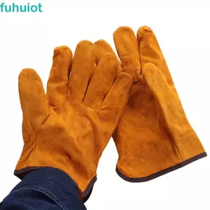 FUHUIOT 1 Đôi Găng Tay Hàn, Găng Tay An Toàn Làm Việc Chống Cháy Bảo Vệ Lao Động, Găng Tay Hàn Chống Trơn Chống Mài Mòn Bền Đẹp
