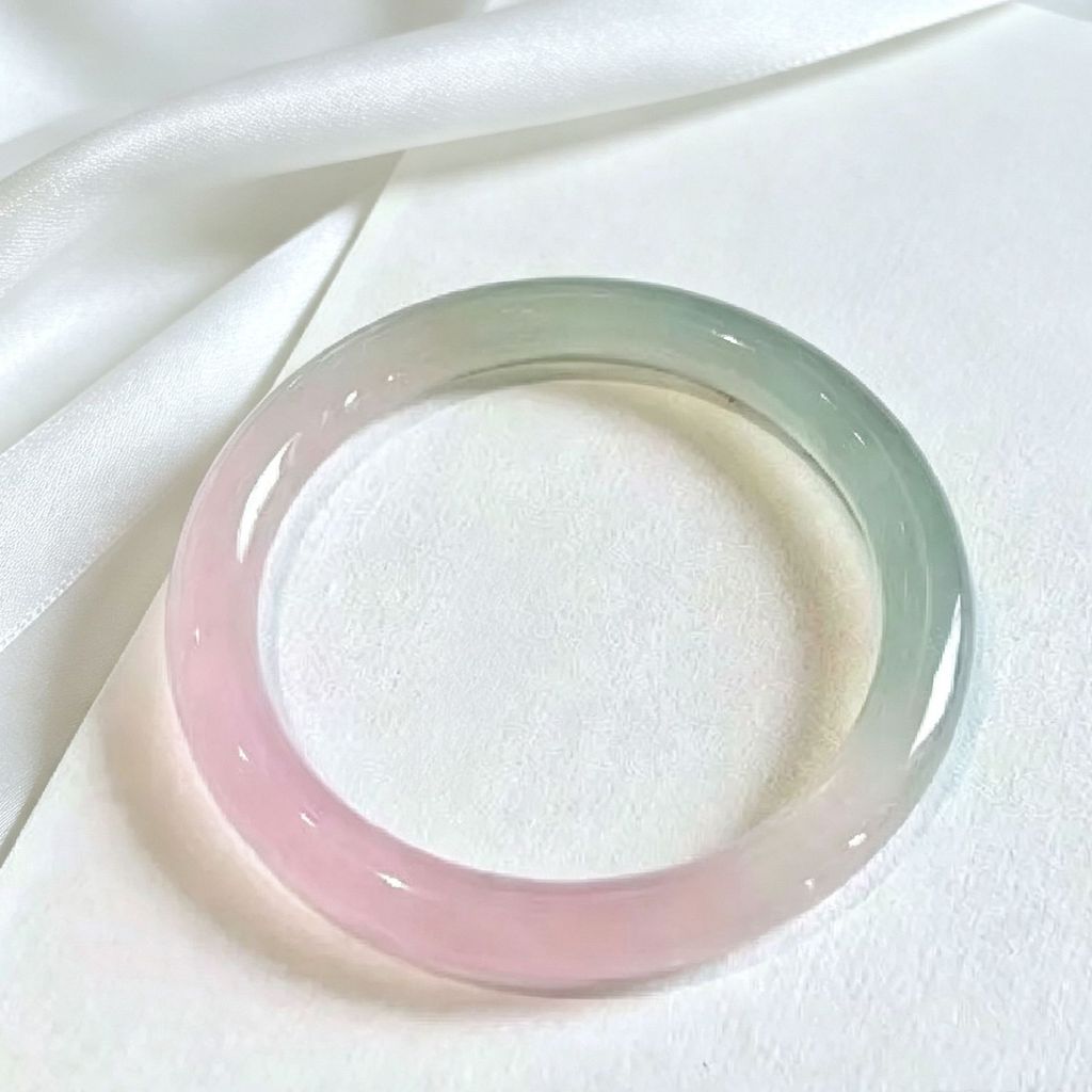 Vòng tay đá mắt mèo macaron gradient thanh lịch