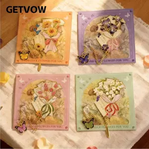 Dấu trang bó hoa GETVOW, Ba chiều với dấu trang kim loại quyến rũ bướm, Dấu trang bướm cắt rỗng thanh lịch
