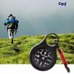 Kẹp Carabiner CQCJ, Móc La Bàn Lò Xo Inox, Kích Thước Nhỏ Gọn Đa Năng Kim Loại Chắc Chắn Tích Hợp Chìa Khóa La Bàn Carabiner Cắm Trại Đi Bộ Đường Dài