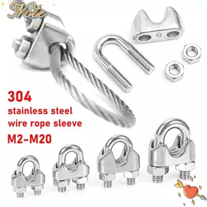 NOTE1 1 Kẹp Cáp, M2 / 3 / 4 / 5 / 6 / 8 / 10 / 12 / 14mm U Loại Dây Tay Dây, Kẹp cố định phần cứng bạc 304 Dây thép không gỉ Kẹp Bu lông Dây thép không gỉ Dây thép giả