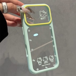 Cặp đôi màu sắc tương phản cửa sổ lớn phù hợp cho vỏ điện thoại di động Apple 17 iphone16 / 15 / 13 trong suốt 14 vỏ mềm 12 phụ nữ