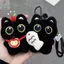 Móc khóa búp bê sang trọng GILL Black Cat, Túi đeo vai máy ảnh Mặt dây chuyền túi búp bê, Khăn quàng cổ dễ thương Vòng chìa khóa xe Quà tặng