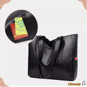 Túi da PU CHEESELY, Túi xách cổ điển mềm PU, Túi đeo vai hình vuông đa năng màu trơn thời trang