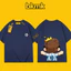 BKMK hợp thời trang dáng rộng côn đồ đẹp trai áo thun nam ngắn tay in bóng đá 100% Cotton cao cấp High Street mùa hè mới 0704