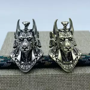 MYPANDA Ai Cập Cổ Đại Cái Chết Jaal Đầu Hạt Đồng DIY Paracord Dệt Dây Mặt Dây Trang Sức Phụ Kiện Ngoài Trời.