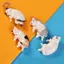 HFTOY 6 Chiếc Kawaii Nhựa Mini Mèo Ngủ Nhân Vật Mini Những Điều Thu Nhỏ Tượng Nhà Búp Bê Phòng Trang Trí Nhà Vật Dụng Phụ Kiện Bàn Làm Việc ~