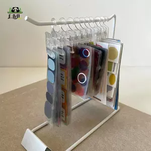 Tủ Quần Áo Hiển Thị Kim Loại Móc Khóa Treo Kẹp Nhựa Nhăn Để Bàn Trang Sức EMKK