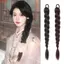 THEGIRL8B Xoắn Bím Dài, Bột Chiên Tổng Hợp Tóc Giả Bím Tóc Đuôi Ngựa, Tính Khí Phong Cách Trung Hoa Mũ Đội Đầu Giả Quyền Anh Bện Tóc Giả Đảng
