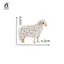 Thiết Kế Cừu Cổ Điển Thổ Cẩm Tinh Tế Unisex Động Vật Ve Áo Pin Huy Hiệu Cho Tiệc Cưới Công Sở Mặc Phụ Kiện 1 Cái Mới