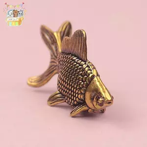 Tượng Cá Vàng Retro Đồng Luy Tượng Động Vật Trang Trí Trang Trí Nhà Trang Trí Bàn Làm Việc Trà Thú Cưng Quà Tặng Dễ Thương ELWW