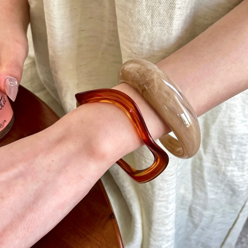 Vòng tay Acrylic Dopamine đầy màu sắc Thời trang mùa hè Phụ kiện cao cấp ngọt ngào dành cho nữ