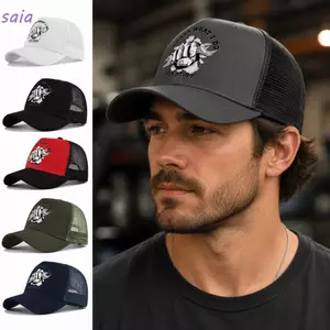 Mũ Trucker Lưới SAIA, Mũ bóng chày mùa hè họa tiết cơ khí hai tông màu cổ điển thoáng khí nhẹ có thể điều chỉnh Mũ chống nắng ngoài trời Thể thao ngoài trời