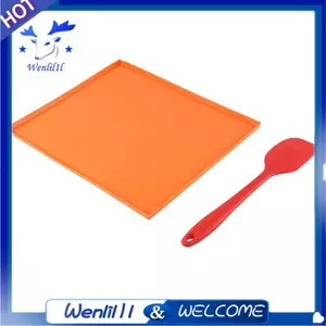 4 Tấm khử nước bằng silicon Tấm khử nước Thảm có cạnh cho da trái cây Chất lỏng Trái cây Thịt thảo mộc có dụng cụ cạo
