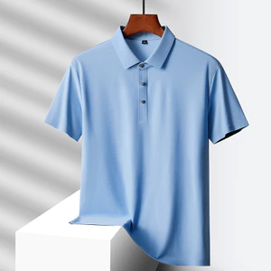 21 Màu Sắc Liền Mạch Nhiều Lớp Nylon Băng Lụa Ngắn Tay Áo Polo Nam Cao Cấp Áo Sơ Mi Polo Nam Tay Ngắn Áo Sơ Mi Polo Nam K8JF
