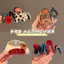 Hàng sẵn có Phong cách mới Puppy Grab Clip Nút dễ thương Chuyển màu tương phản Sóng cá mập Kẹp đầu lưng cao cấp