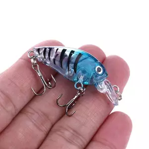 MAKY 1 Crankbait 4g 4.5cm Bơi Quay Mồi Cứng Cho Bass Pike Mồi Câu Cá Wobblers Câu Chuyện 3D Mắt VN