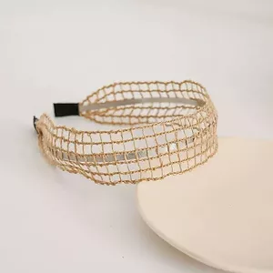 Hàng mới về❤❤❤ Phong Cách Mới Hàn Quốc Simiya Tính Khí Vải Lanh Cotton Rỗng Kẹp Tóc Rộng Vành Tóc Phong Cách Ngày Lễ Bện Đơn Giản Băng Đô Phụ Kiện Tóc