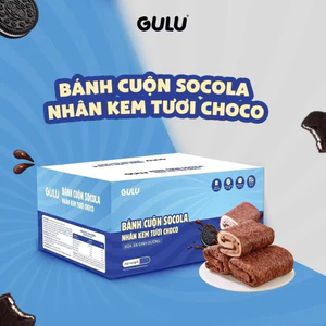 Bánh cuộn socola matcha kem ruốc nhân kem tươi Choco GuluFoods (Ngọt Online)
