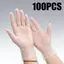 DONOVANQQ 100 Chiếc Găng Tay Dùng Một Lần, Găng Tay Làm Sạch Thoải Mái PVC, Dễ Dàng Mang Theo Cảm Ứng Linh Hoạt Găng Tay Nhựa Trong Suốt Dày Và Bền Đẹp Xử Lý Thực Phẩm