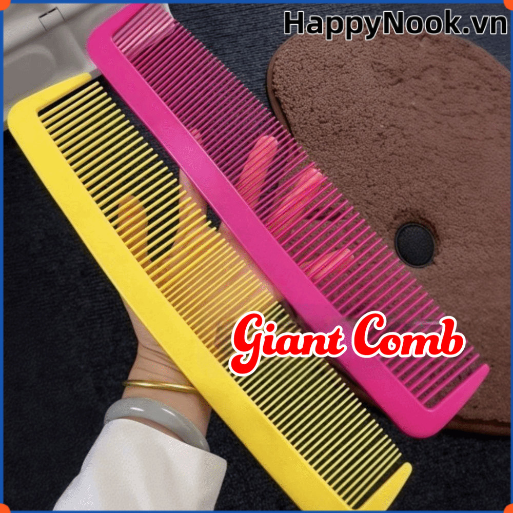 Lược chải tóc thẳng HAPPYNOOK, Massage gỡ rối tóc khổng lồ Lược khổng lồ, Quà tặng Lược massage bằng nhựa Đồ chơi giảm căng thẳng