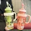 Bình Nước XUAN Dung Tích Lớn 1300ML Cho Trẻ Em Cốc Nhựa Dễ Thương Có Ống Hút Trường Sử Dụng Ngoài Trời VN