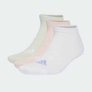 adidas Phong cách sống Bộ 3 Đôi Tất Cổ Thấp Lót Đệm Unisex trắng IZ0164