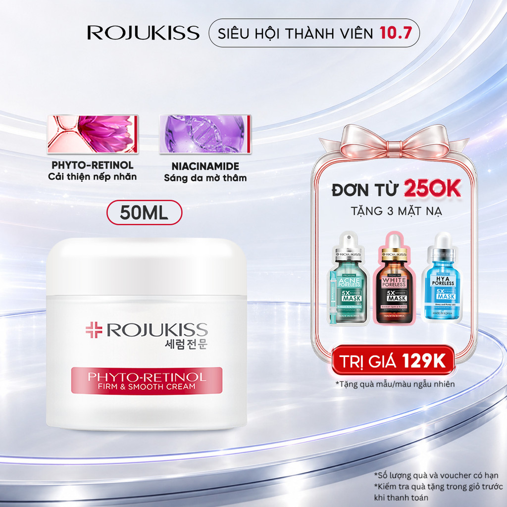 Kem Dưỡng Săn Chắc Và Mịn Da Phyto-Retinol Rojukiss Phyto-Retinol Firm Smooth Cream 50 ml