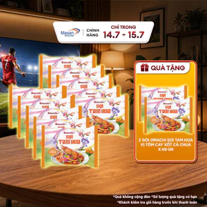 Combo 10 gói Omachi Sợi Tam Hoa Vị Tôm Cay Xốt Cà Chua 69 gr
