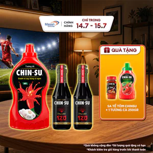 Combo 2 Nước tương CHIN-SU ủ tự nhiên 120 ngày 300ml + Tương Ớt CHIN-SU 1KG