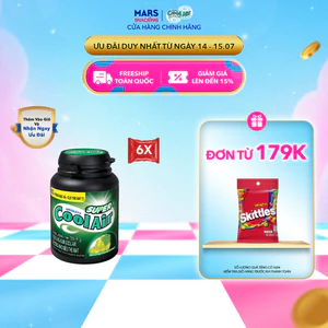 Combo 6 Hũ Kẹo Sing-gum Cool Air Hương Nho siêu the mát (6 hũ x 55,4g)