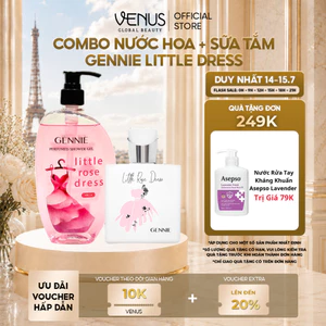 Combo Nước hoa và Sữa tắm nước hoa Nữ Gennie Little Dress 50ml + 450ml