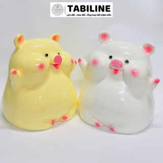 Heo đất ống tiết kiệm tiền lỗ tròn heo bánh bao size to cute xinh LD47 - TABILINE