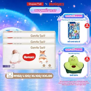 Combo 3 Tã quần Huggies Gentle Soft - Corgi M54/L40/XL34/XXL22 miếng êm mềm nâng niu làn da bé