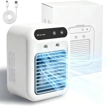 Máy điều hòa di động, Máy điều hòa cầm tay Mini có thể sạc lại 25W, Xịt phun sương lạnh ACUnit2, Thích hợp cho phòng ngủ, văn phòng, điều hòa không khí toàn phòng ngoài trời UA8V