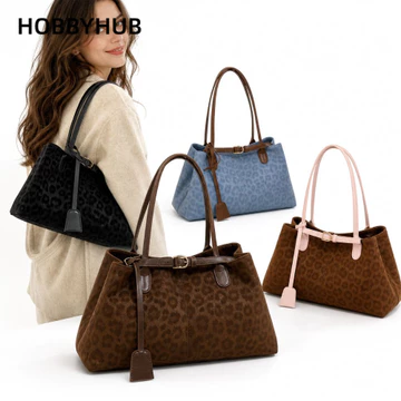 Women's Vintage PU Leather Tote Bag – Large