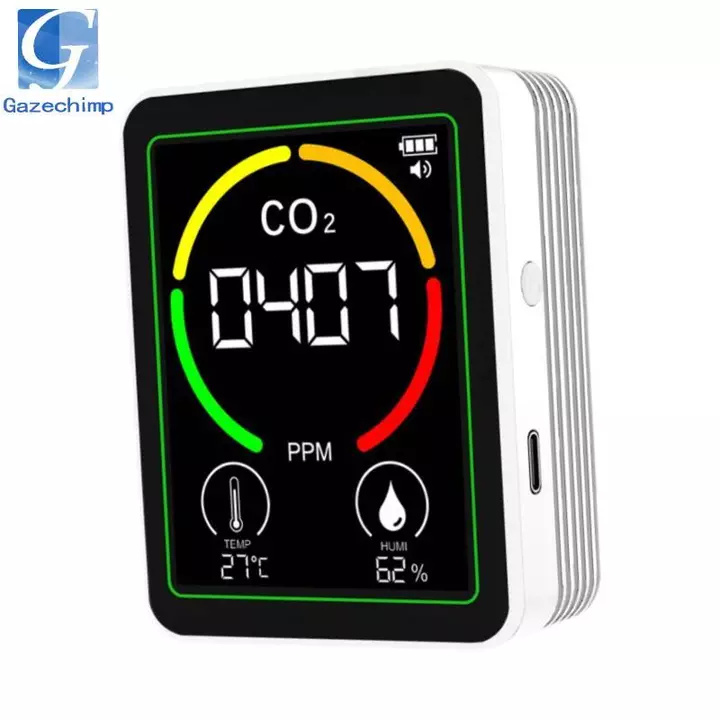 Màn hình chất lượng không khí Máy phân tích không khí Máy đo độ ẩm di động Màn hình thời gian thực cho kho Trường học Nhà văn phòng Sử dụng chuyên nghiệp
