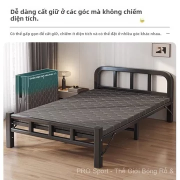Giường xếp gọn di động cho văn phòng ký túc xá bệnh viện khung sắt chắc chắn êm ái