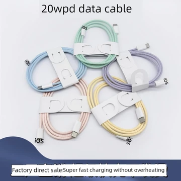 dây sạc iphone chính hãng sạc nhanh dây sạc type c to lightning Cáp sạc nhanh Macaron PD bện Cáp dữ liệu 20W Thích hợp cho cáp sạc Apple iphone15 / 14 xuyên biên giới