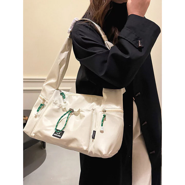 Women's Minimalist Nylon Crossbody Bag – Large, for Work