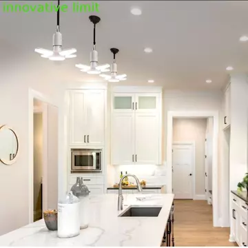 Bóng đèn LED DYRUIZA E27, Bóng đèn LED hình quạt E27 ánh sáng trắng, Đèn LED tiết kiệm năng lượng Thiết kế hình quạt có thể điều chỉnh độ sáng Bóng đèn LED có thể gập lại Chiếu sáng kho