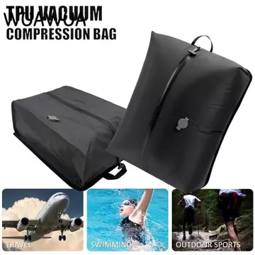 Túi hút chân không WUAWUA dành cho du lịch, Túi nén chân không gấp chống nước, Túi nén du lịch chống bụi có thể tái sử dụng di động Túi nén du lịch cho vali Hành lý ba lô
